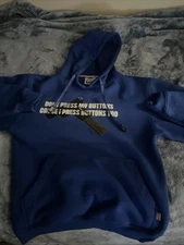 Custom Light Blue Pro Club  Hoodie Size Small