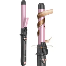 Wavytalk Rotating Curling Iron Curl Cycle 1 Inch Automatic Curling Wand for L...