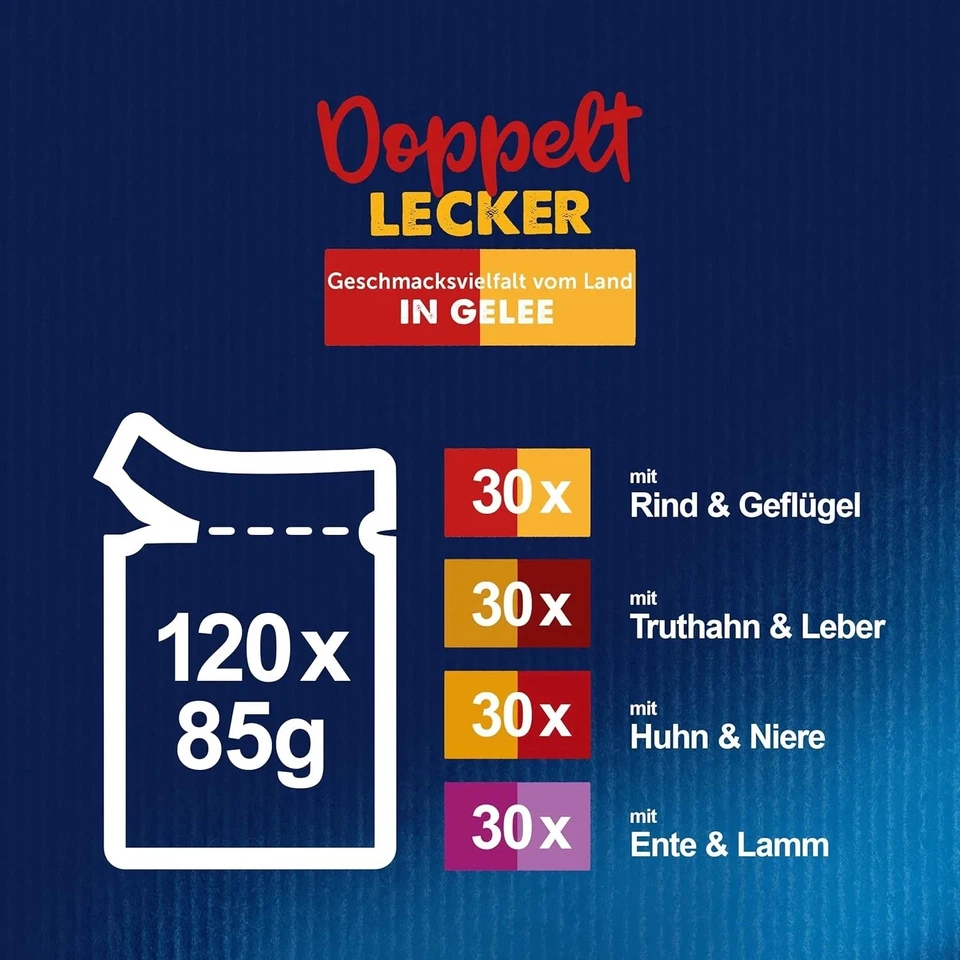 FELIX Katzenfutter nass in Gelee, Sorten-Mix, 120er Pack (120 x 85g) - Bild 3 von 4