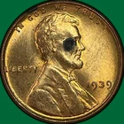 1939 Lincoln Wheat Cent Brilliant Uncirculated BU Coin, Spot #43838