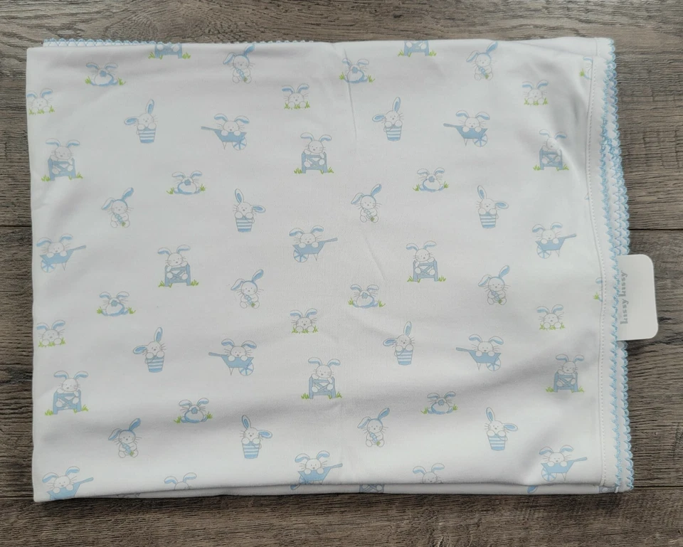 Bebé Niña Niño Nuevo Kissy Kissy Azul Conejo Conejo Manta de Pascua  Foto 2 de 3