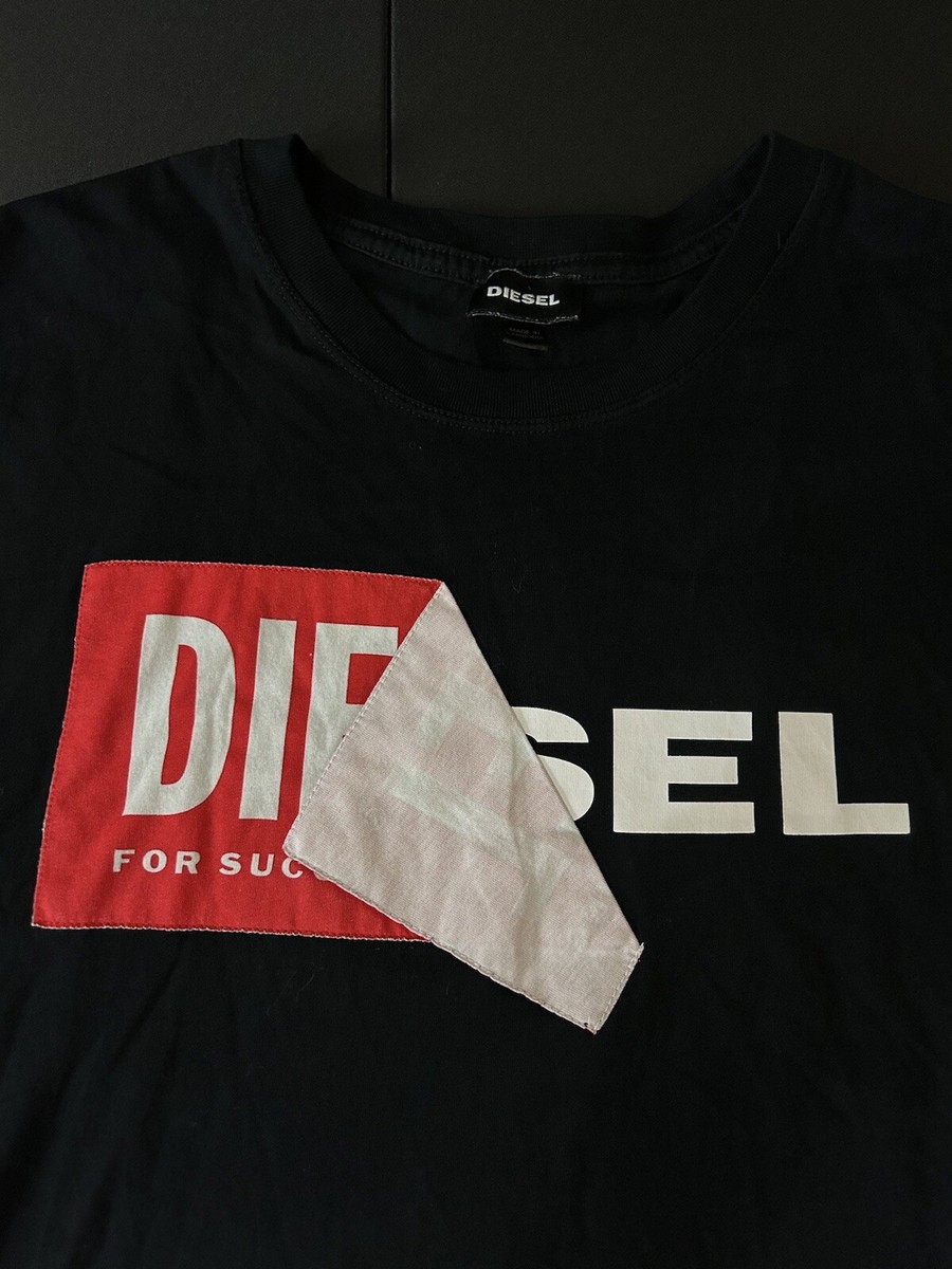 Vintage Diesel Peel Away Tear Off Double Logo Longsleeve Vintage Diesel Peel Away Tear Off Double Logo Longsleeve