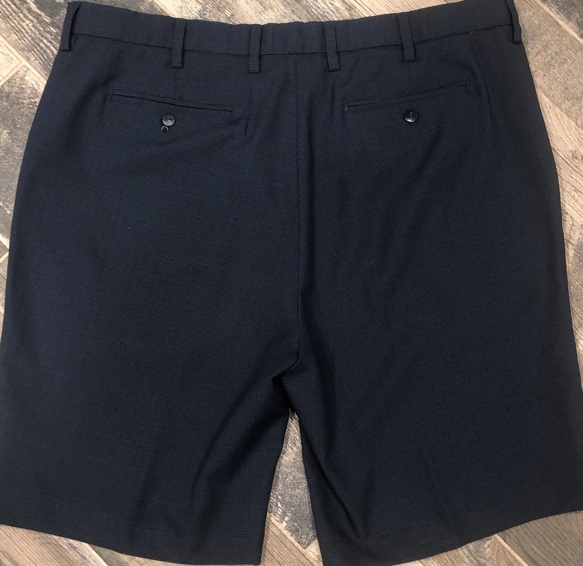 Greg Norman Men s Size 40 Blue Glen Plaid Everbest Casual Golf Shorts