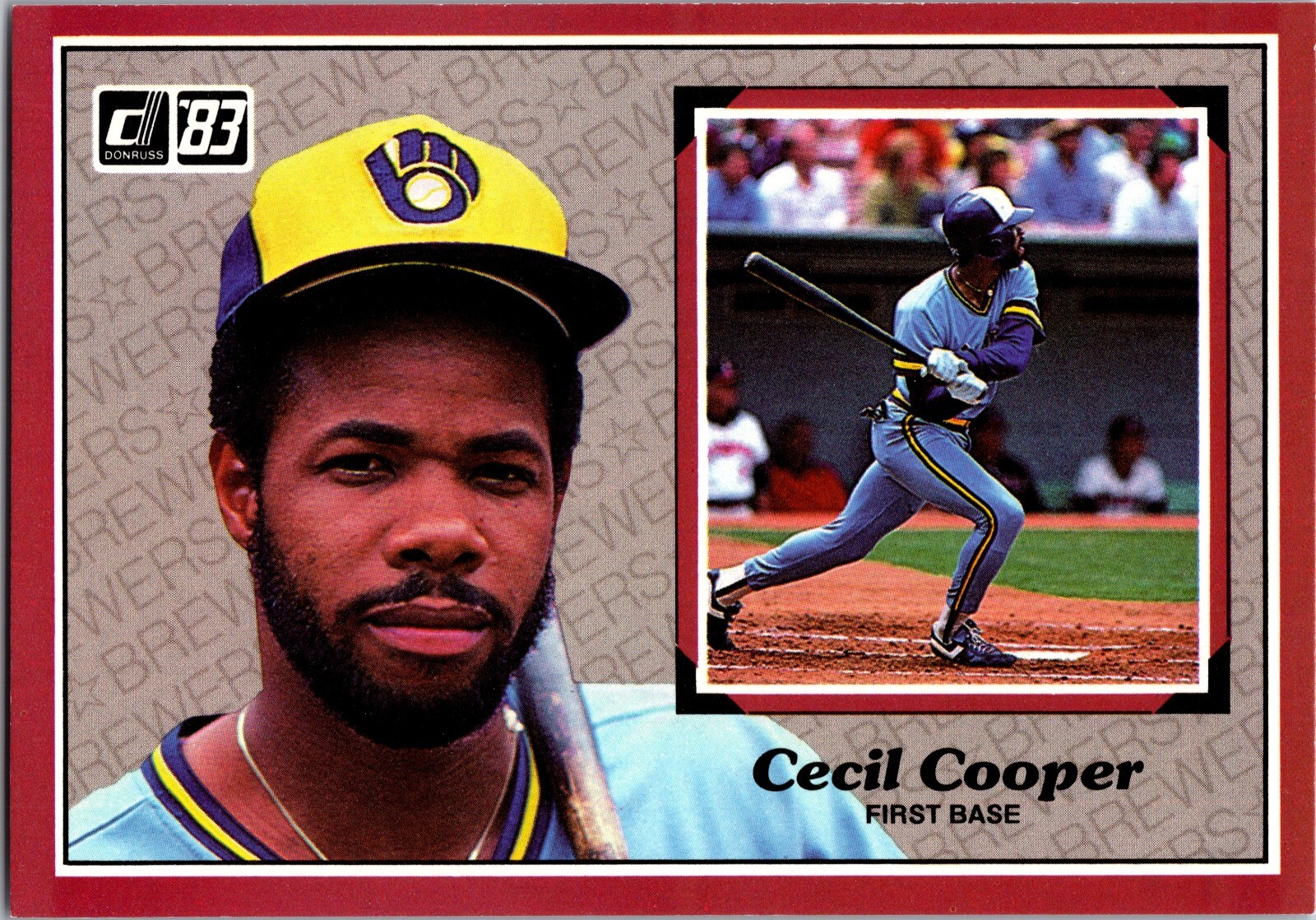 1983 Donruss Baseball Action All Stars #19 Cecil Cooper - Milwaukee Brewers