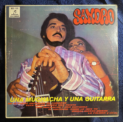 Sandro Vinyl LP 1968 Una Muchacha Y Una Guitarra Beard Colored On Cover-sorry