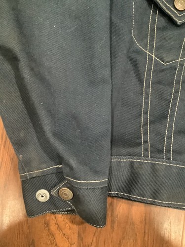 Vintage USA 70s Levis Jean Jacket Denim Western White Rare Tag With Cowboy - Picture 6 of 9