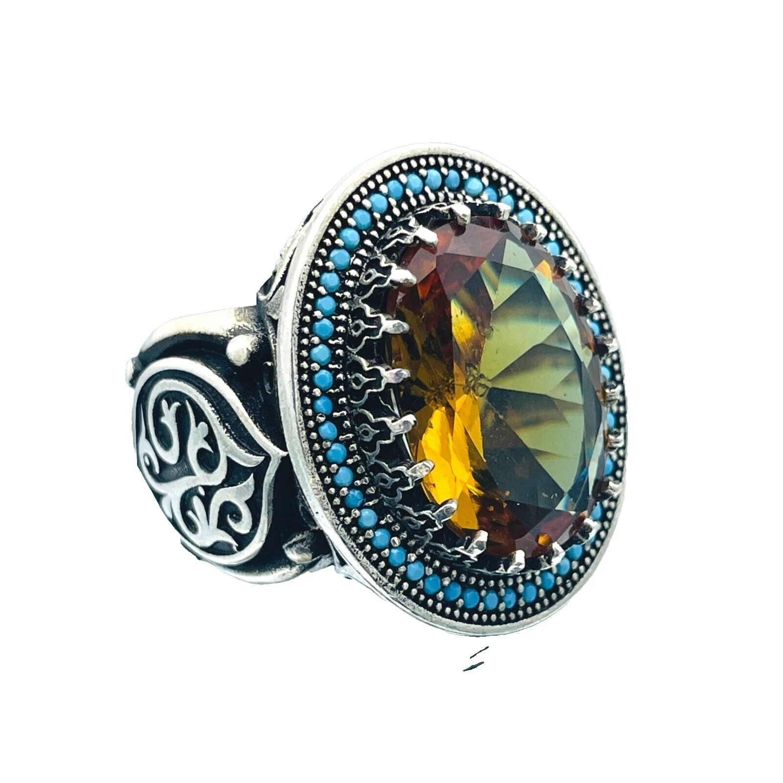 Alexandrite Sterling Silver Jewelry for Men