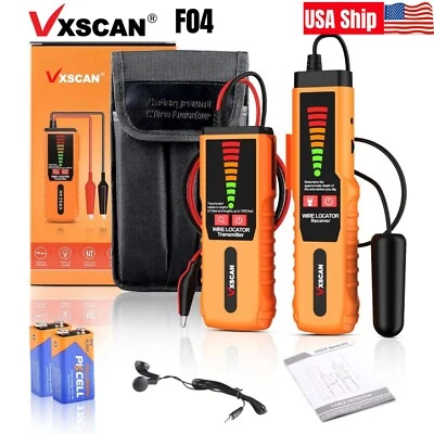 VXSCAN F04 Underground Cable Locator Wire Tracer With Earphone Cable Tester Cat5