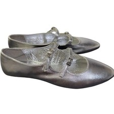 Jeffery Campbell Satine Silver Mary Jane Ballet Flats Size 7 NEW