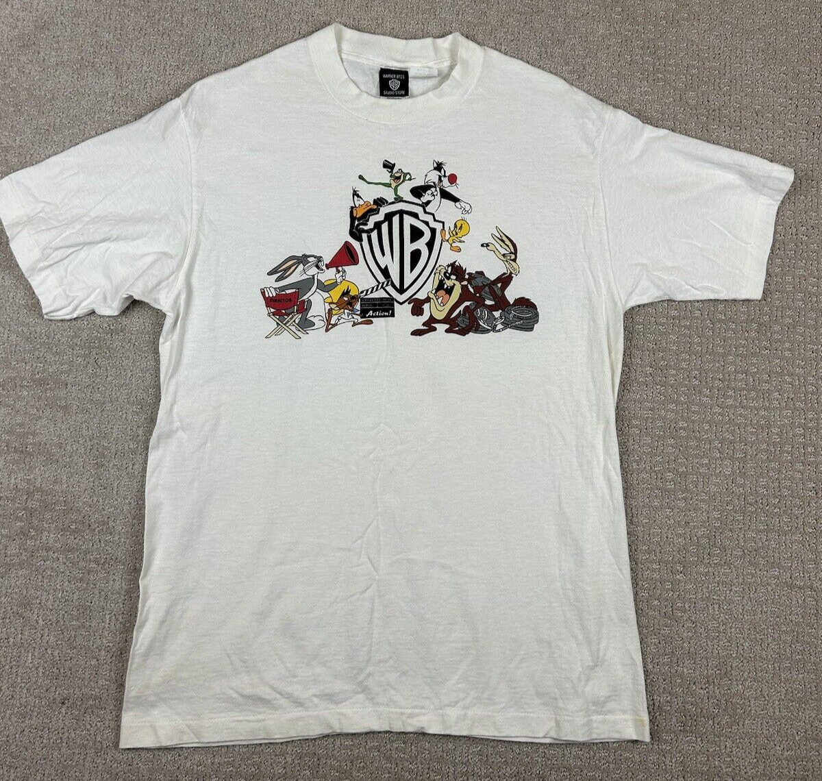 Vintage Warner Bros Looney Tunes Single Stitch USA T-Shirt Size L