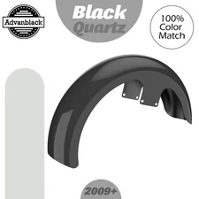 Advan Black Quartz 21" Reveal Wrapper Hugger Front Fender For Harley Touring 09+