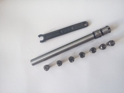 7pcs Precision ER8 Spring Collet Set+Wrench +C10 ER8M 150L Collet Chuck Holder