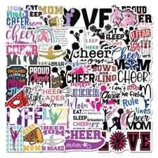 50pcs CHEER MOM Stickers, Cheerleading Cheerleader Stickers, 069