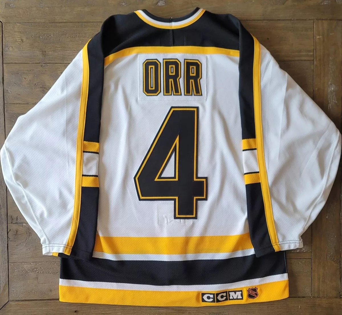 RARE Vintage CCM Boston Bruins Bobby Orr 4 Authentic NHL Jersey w