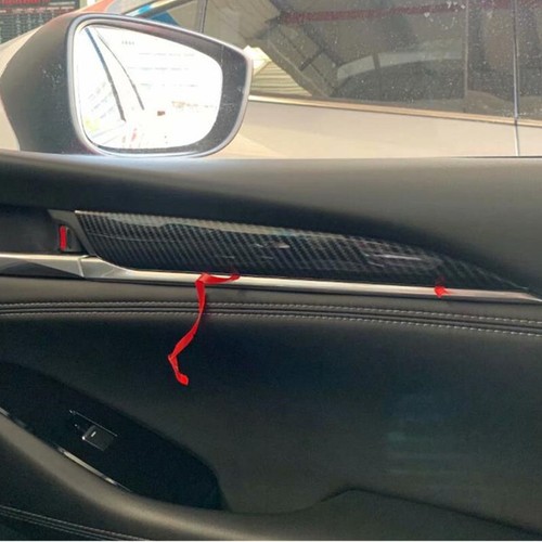 Carbon Fiber 4X Inner Door Armrest Decor Cover Trim For Mazda 6 Atenza 2020-2024 - Picture 2 of 8