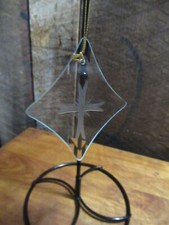 Vintage Christmas Ornament - Cross - Religious - Glass