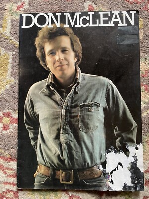 Don McLean Autographed Inside on separate sheet Concert memorabilia 1978