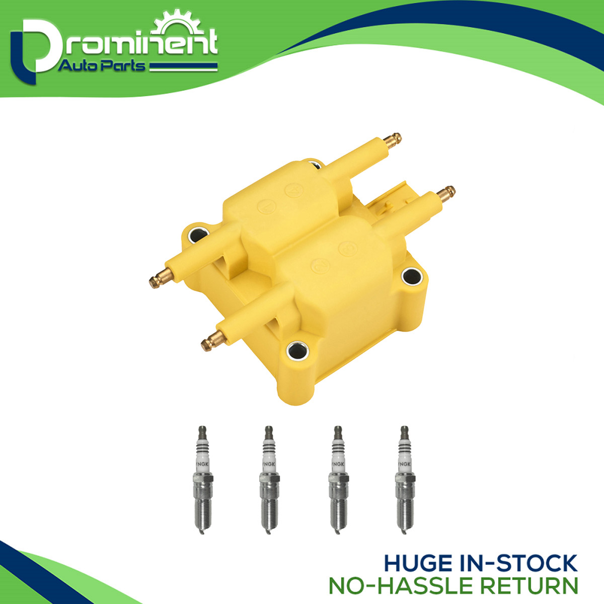 Heavy Duty Ignition Coil  4 NGK Spark Plug for 03-05 Dodge Neon 2.4L I4