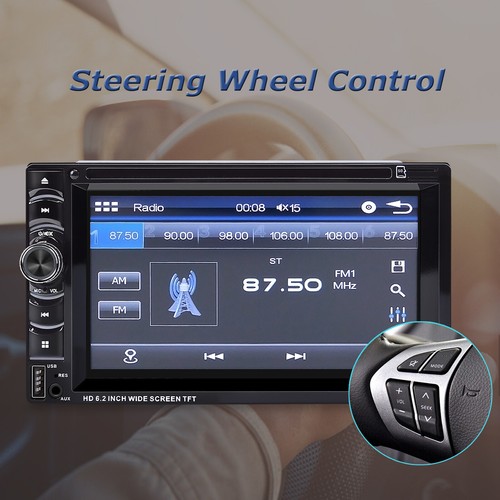 2Din 6.2"Car Stereo Touch Screen CD DVD Player Bluetooth FM/AM Radio eBay