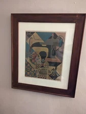 Hon Chew Hee Signed woodcut print "Sweat Shop" 18x14", 1945 Rare Art