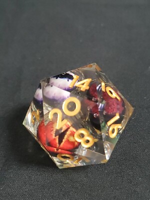 Dungeons and Dragons DND Dice D20, Moving Eyeball Liquid Core Dice D&D NEW