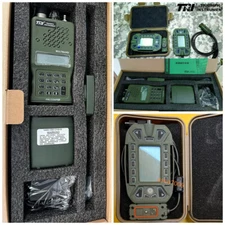 IN US TRI AN/PRC 152 Multiband 15W 12.6V Handheld MBITR Radio With KDU Stock TRI