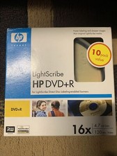 HP Lightscribe DVD-R 4.7GB 120min Video 16x New Sealed 10 Pack Box
