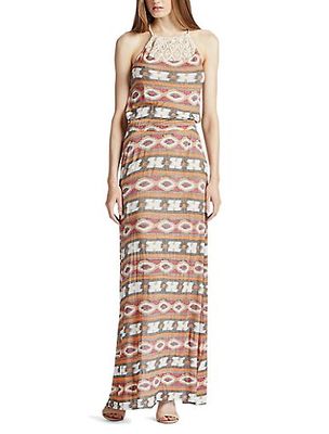 NWT Lucky Brand Womens Halter Maxi Dress Crochet Ikat Pattern Size M, L, XL | eBay NWT Lucky Brand Womens Halter Maxi Dress Crochet Ikat Pattern Size M, L, XL | eBay