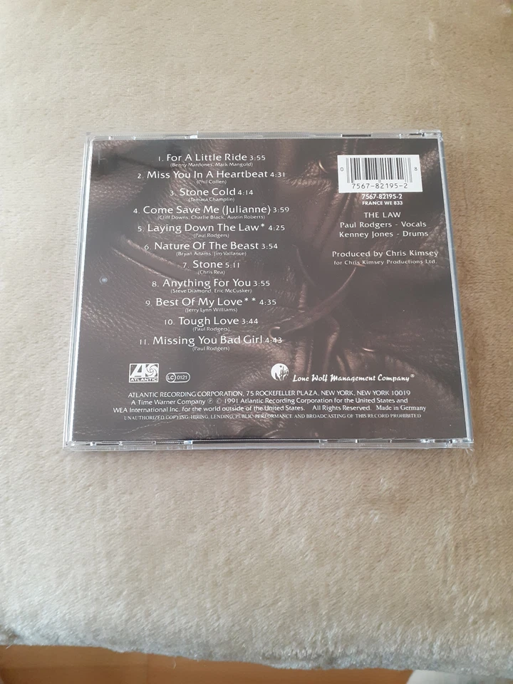 CD The Law (Paul Rodgers, Bad Company, Free) 1991 Germany Classic Hard Rock AOR - Bild 2 von 4
