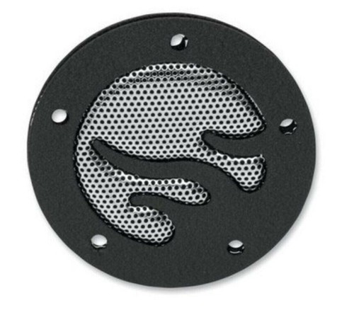 Black & Chrome Flame Timer Points Ignition Cover for All Harley Twin Cam 99-17