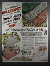 1955 Olson Rugs Ad - Before You Buy any Rugs