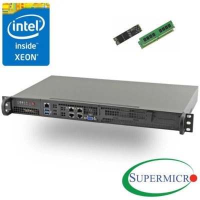  Supermicro SYS-5018D-FN4T Xeon D 8-Core Front1U Rackmount,10GbE,32GB, 512G M.2