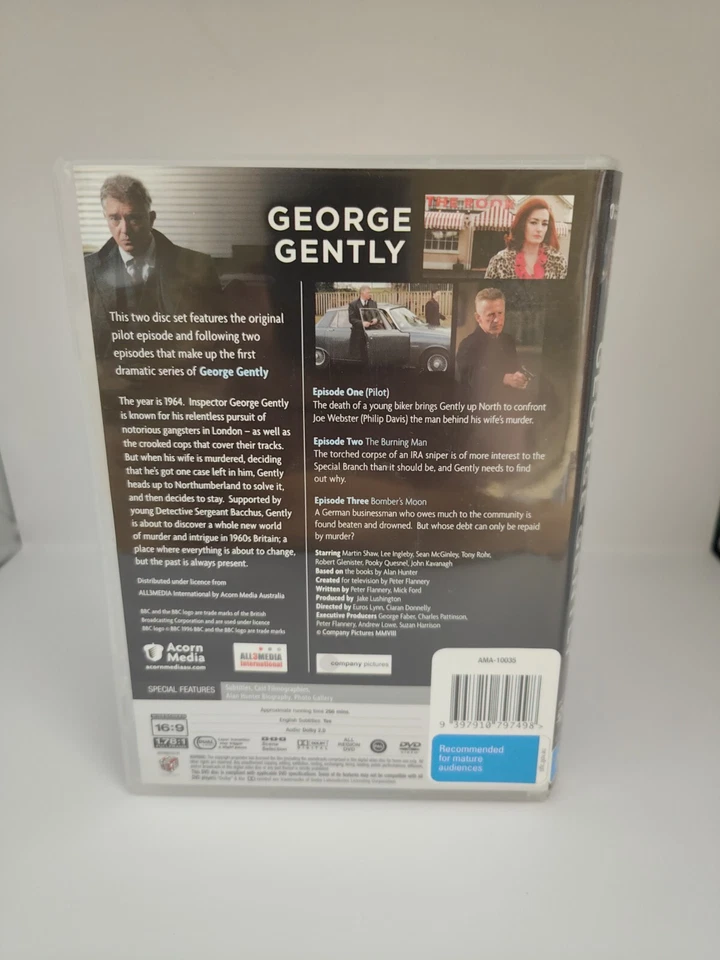 George Gently DVD Series 1 UK Crime police Drama TV R0 2 Disc - VGC Fast Post 4 - Image 4 of 4