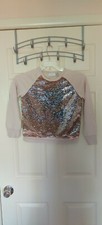 Girl's Flip Sequin Front Long Sleeve Reglan Sweatshirt Size 10/12 L...