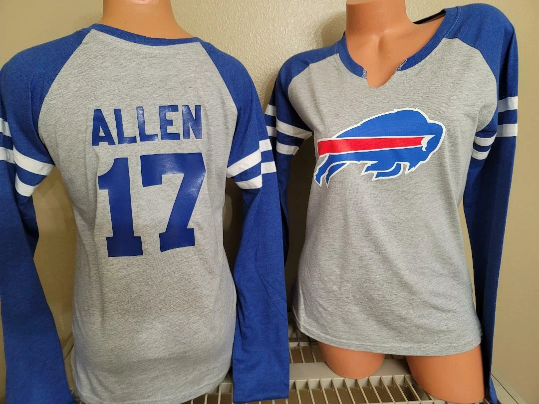 20117 Womens Ladies BUFFALO BILLS JOSH ALLEN 'Scoop Neck' Football Jersey  SHIRT