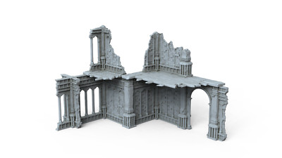 Gothic Ruin 28mm Warcry/AoS Terrain Imperial Sector works with Warhammer 40k #1