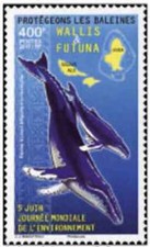 Timbre Faune marine Cétacés Baleines Wallis et Futuna 870 ** de 2017 lot 26701