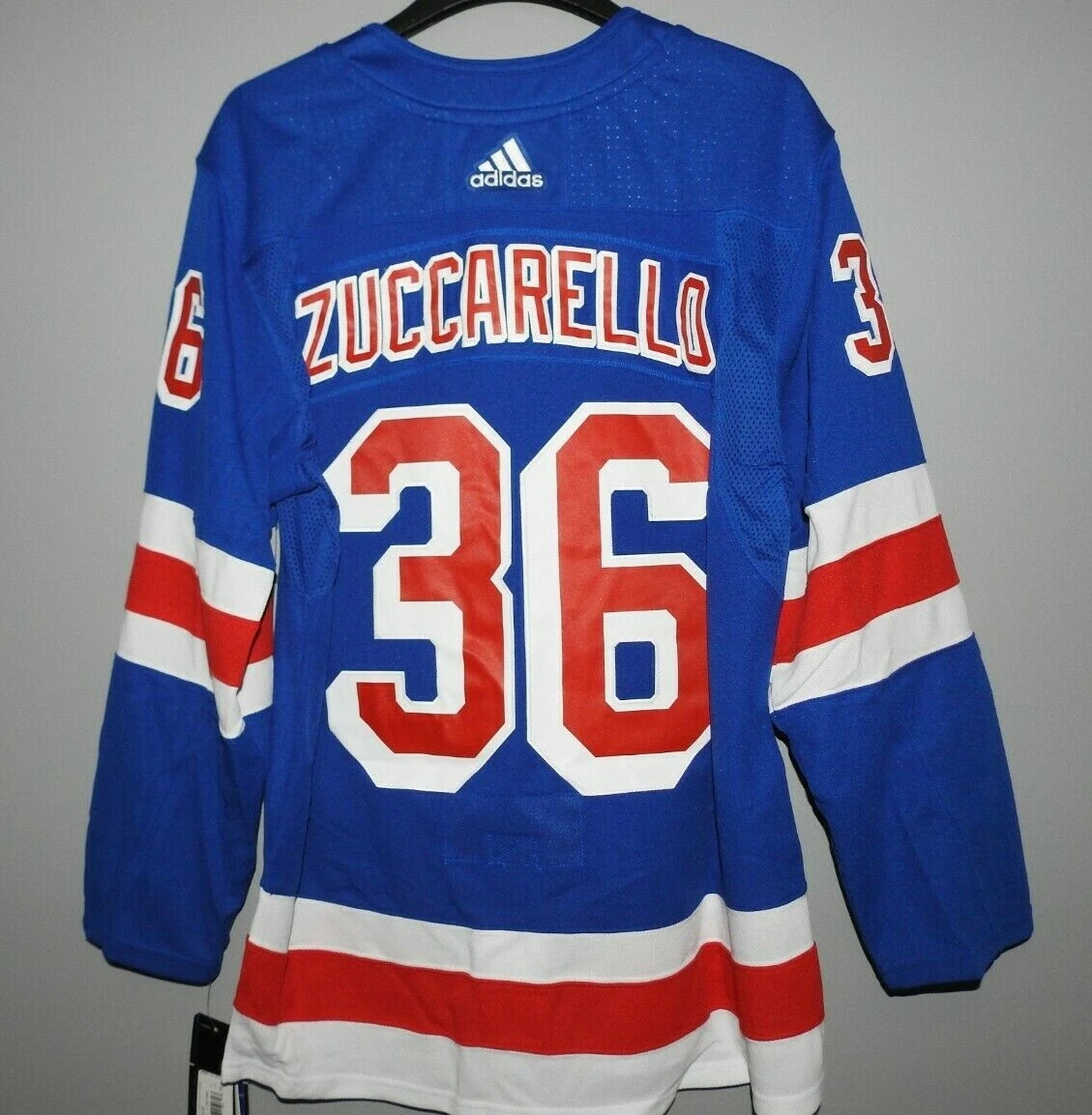 Official Reebok Premier New York Rangers #36 Mats Zuccarello Away White  Jersey