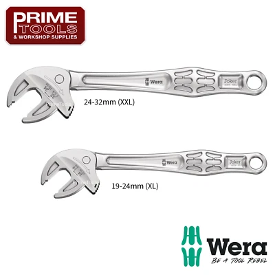 Wera JOKER 6004 Twin Pack Self-Setting Adjustable Spanner Set XL & XXL (19-32mm)