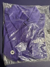 Men's Purple Polo-Shirt "ULTRA MOBILE" Logo Brand - sport teR  (S) Size M