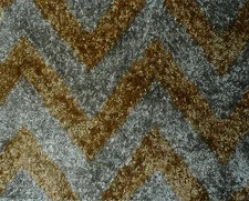 DONGHIA Sunbrella ZigZag Tan Terry Cloth Acrylic Indoor Outdoor New Remnant