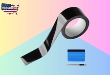 LZLRUN Vinyl Wrap Kit - High Gloss Black for Chrome Delete 2"x30ft 