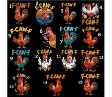 Custom F-Caw-F Chicken Funny T-Shirt, Crazy Rooster Meme Unisex T-Shirt