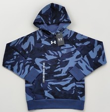 Under Armour boys camo hoodie size M 7/8 blue