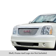 For GMC Yukon XL 1500 07-14 1-Pc Black 8x6 mm Horizontal Billet Bumper Grille
