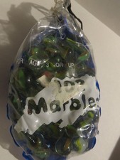 Vintage Tri Colored Cats Eye Marbles New in Unopened Pack With Carry Bag