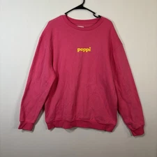 Adult Poppi Icon Flavor Forever Graphic Sweatshirt - Pink XL New w/ Tags