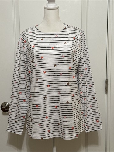Denim & Co. Printed Perfect Jersey Crewneck Long-Sleeve Top S A635939 - Picture 2 of 8