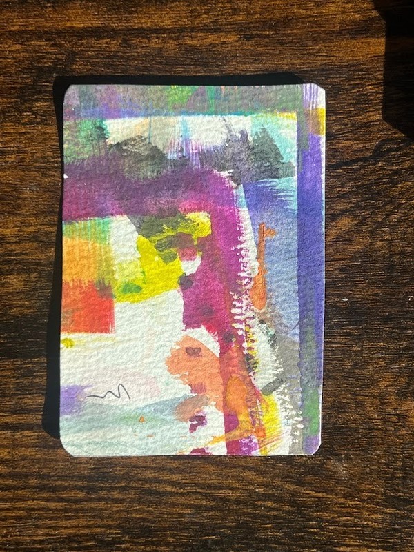 ACEO Original Art Card – Palette drop, palette swatch, Palette art, watercolor