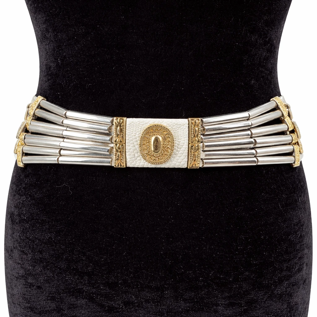 White Leather Wide Belts for Women for sale | eBay display picture 1